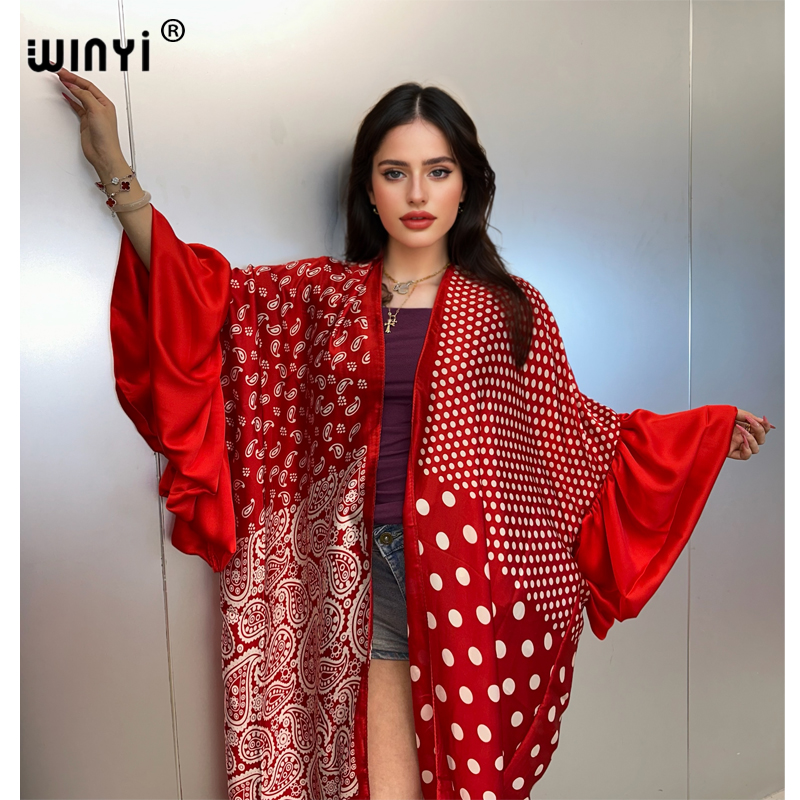 Cover Up Kaftan - WINYI Summer Kimono Party Dress Beach