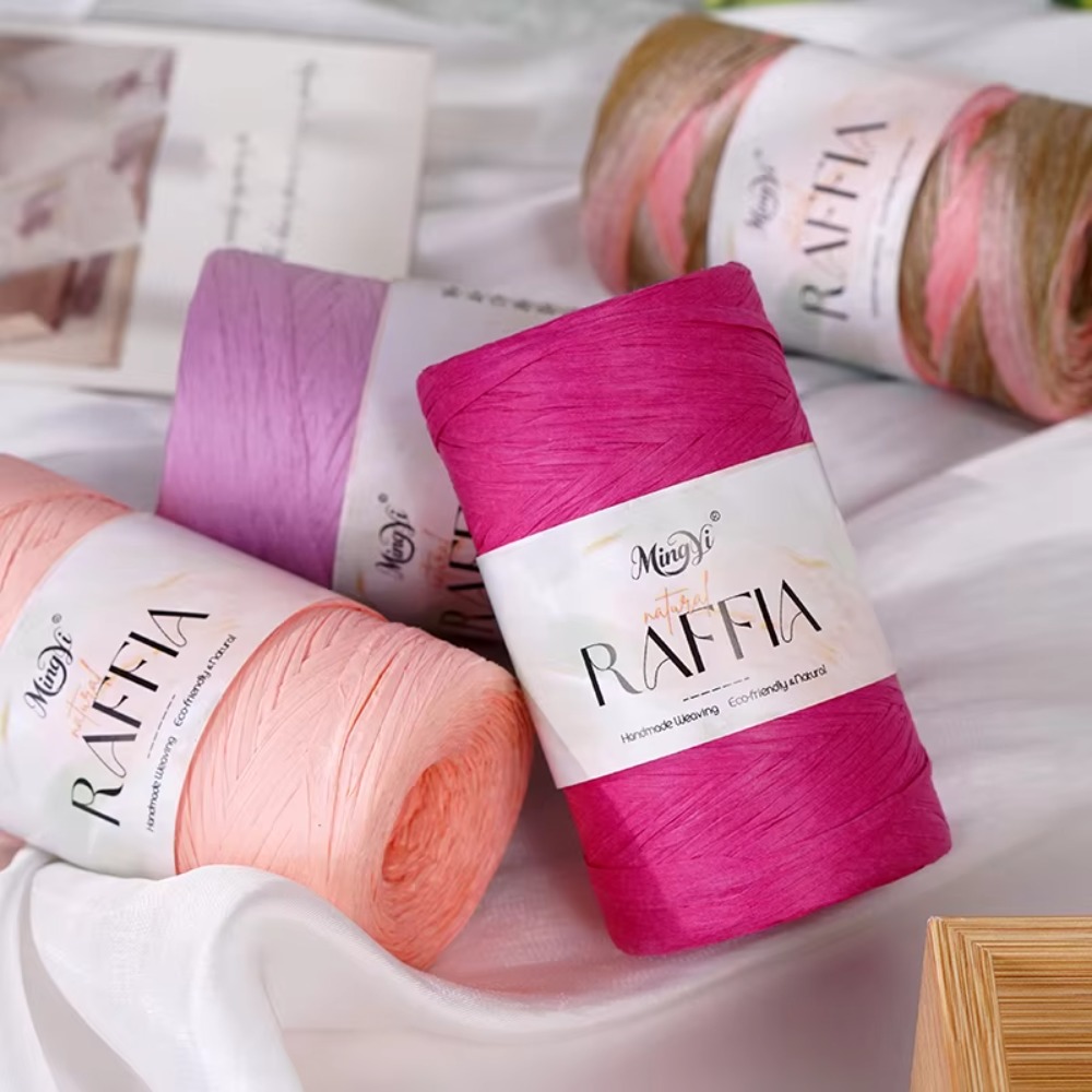 DIY Multi-Colored Raffia Yarn  - Crochet Bag Raffia 评论和价格