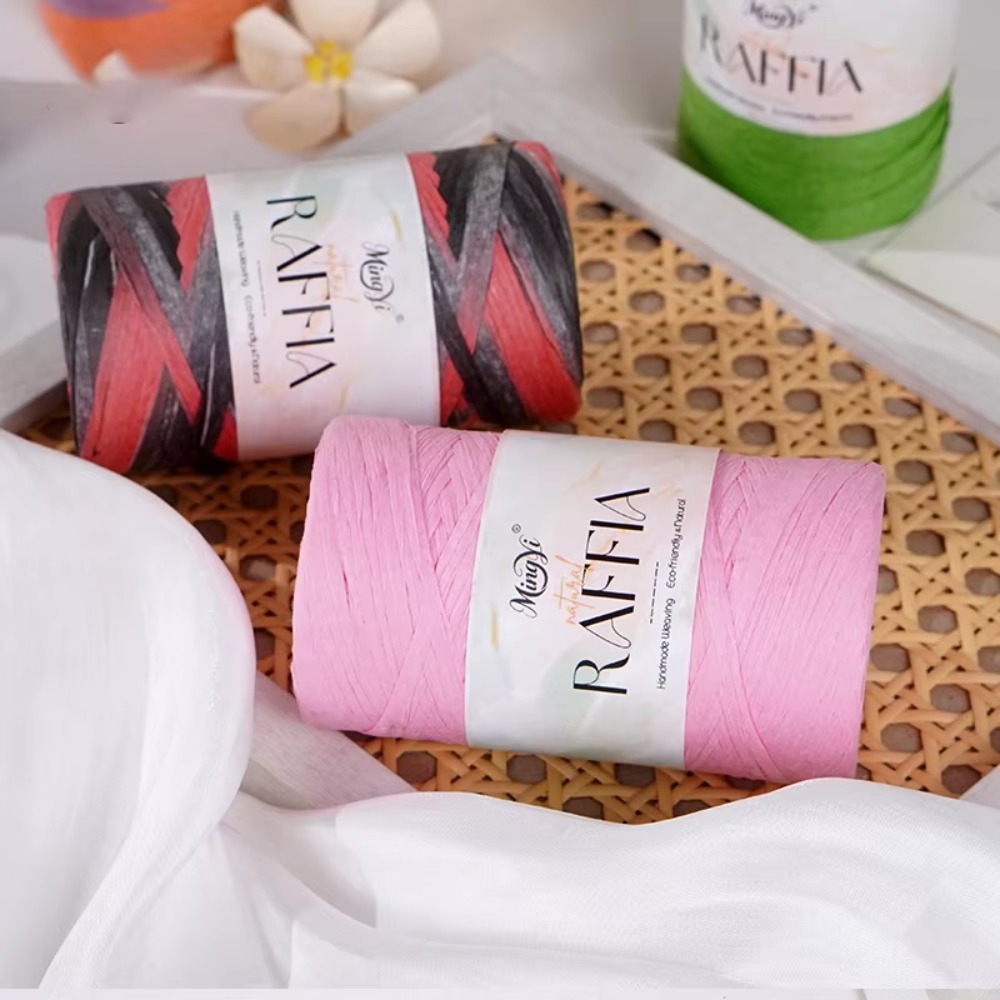 DIY Multi-Colored Raffia Yarn  - Crochet Bag Raffia 评论和价格