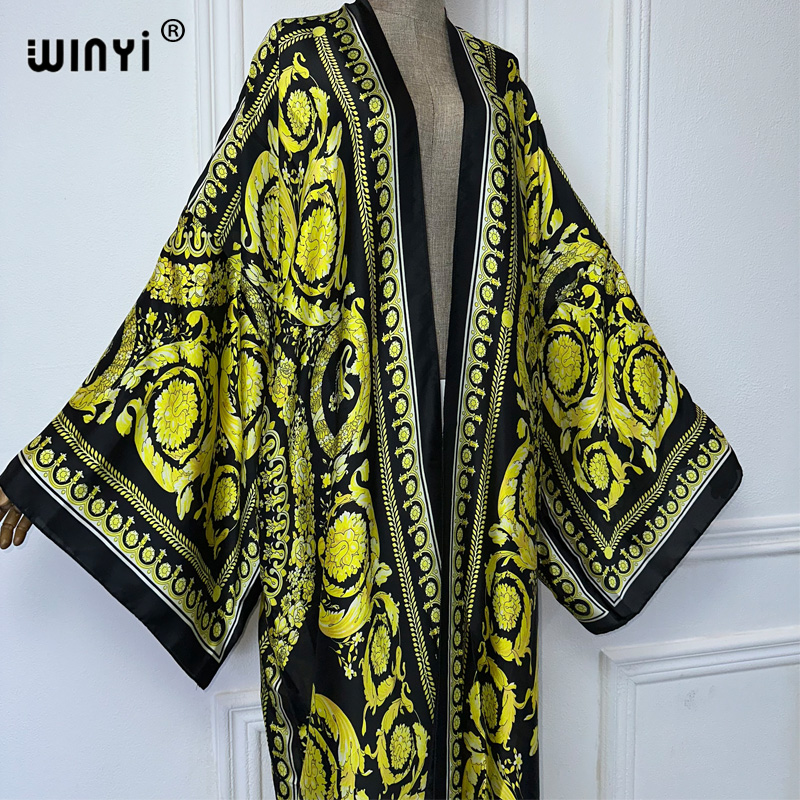 WINYI Africa boho print Kimono - Cover Up Kaftan 评论和价格