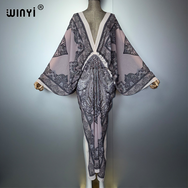 WINYI V-neck Sexy Dress Arabic - Cover Up Kaftan 评论和价格