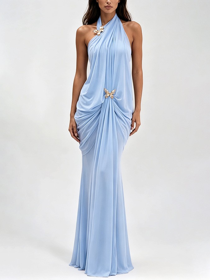 Women's Elegant Off Shoulder H - Maxi Dress Halter 评论和价格