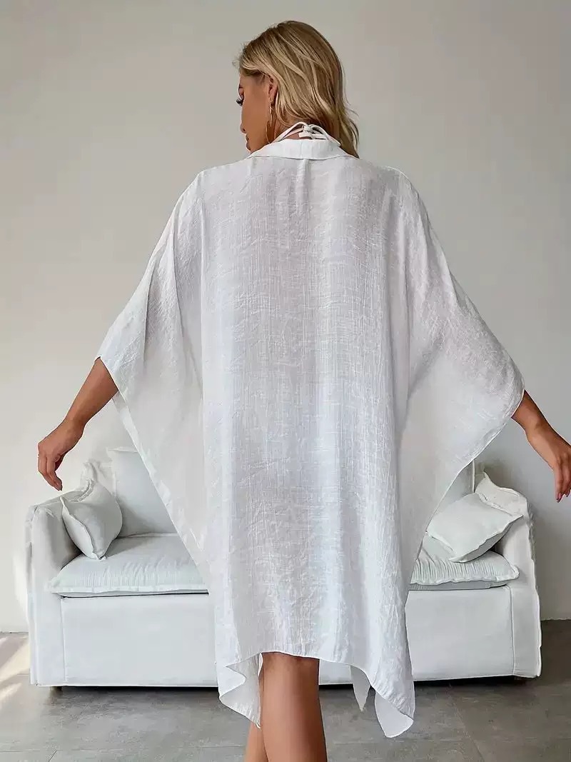 Summer Loose Cardigan Sun Prot - Cover Up Kaftan 评论和价格