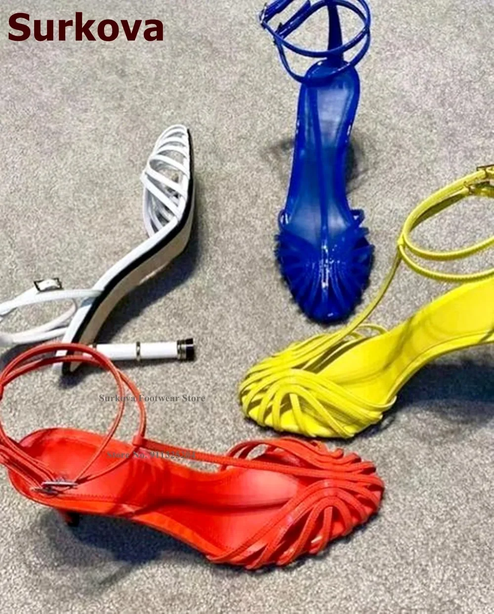 Surkova Matte Leather Thin Str - Sandal Strappy Heeled 评论和价格
