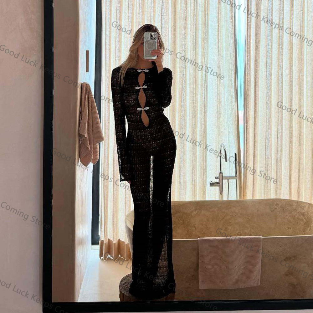 2025 Knitted Dress Backless Co - Cover Up Kaftan 评论和价格
